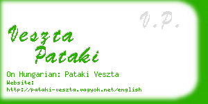 veszta pataki business card